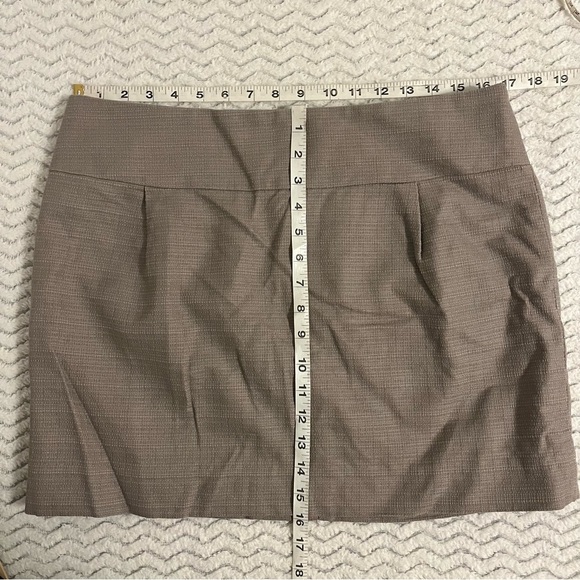 J Crew Factory Womens Gray Pleated Textured Lined Mini Skirt Sz 12 - Picture 6 of 6